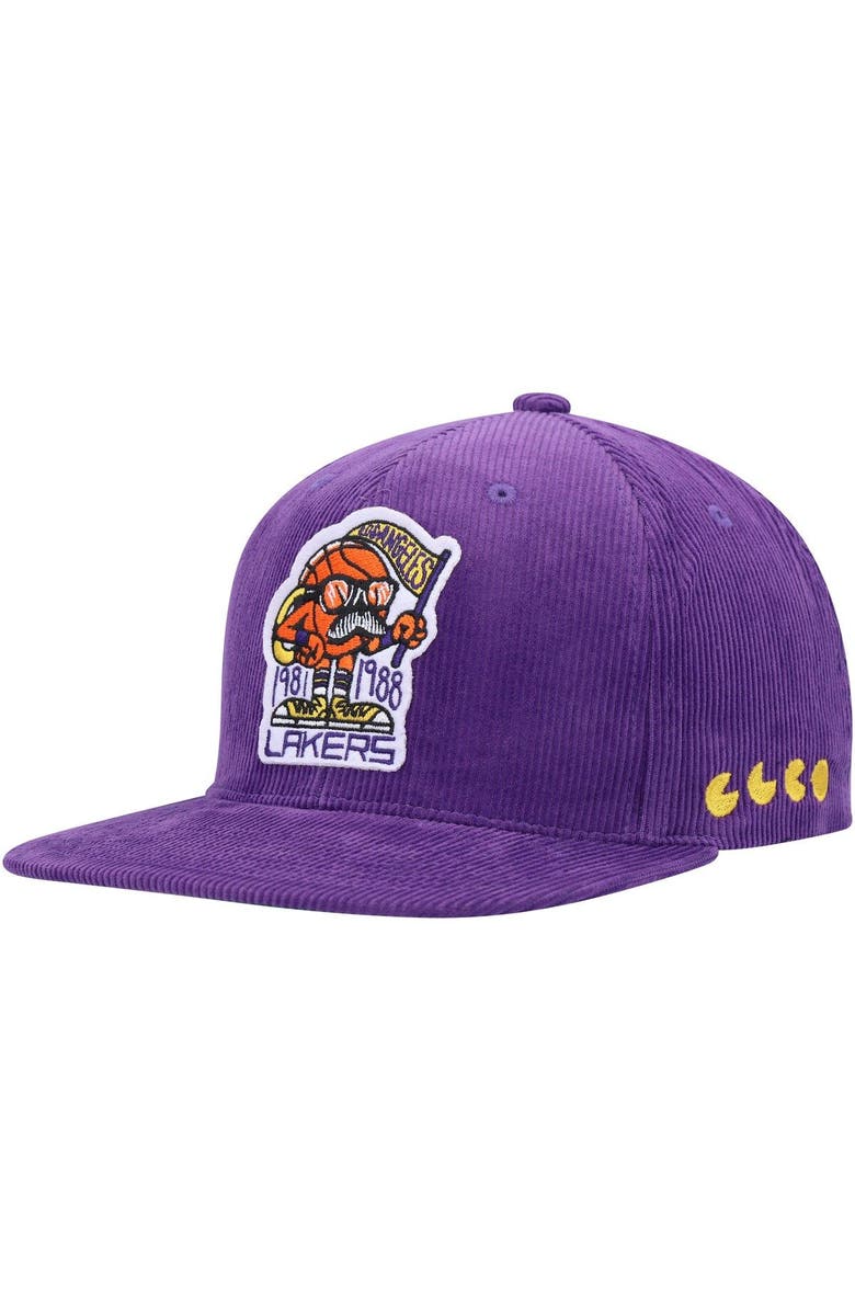 Mitchell & Ness Men's Mitchell & Ness Purple Los Angeles Lakers Kurt Rambis Corduroy Snapback Adjustable Hat, Alternate, color, 