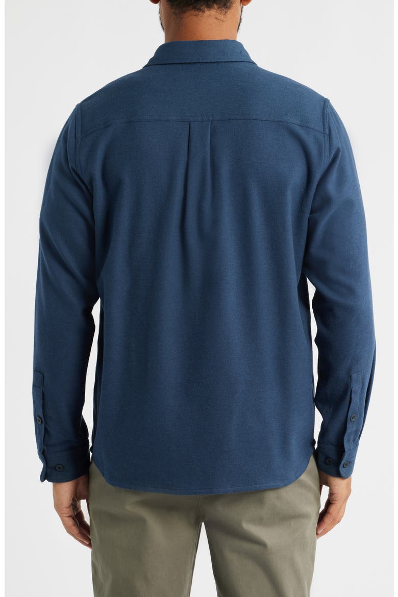 SeaWool Flannel Button-Up Shirt, Alternate, color, DEEP NAVY