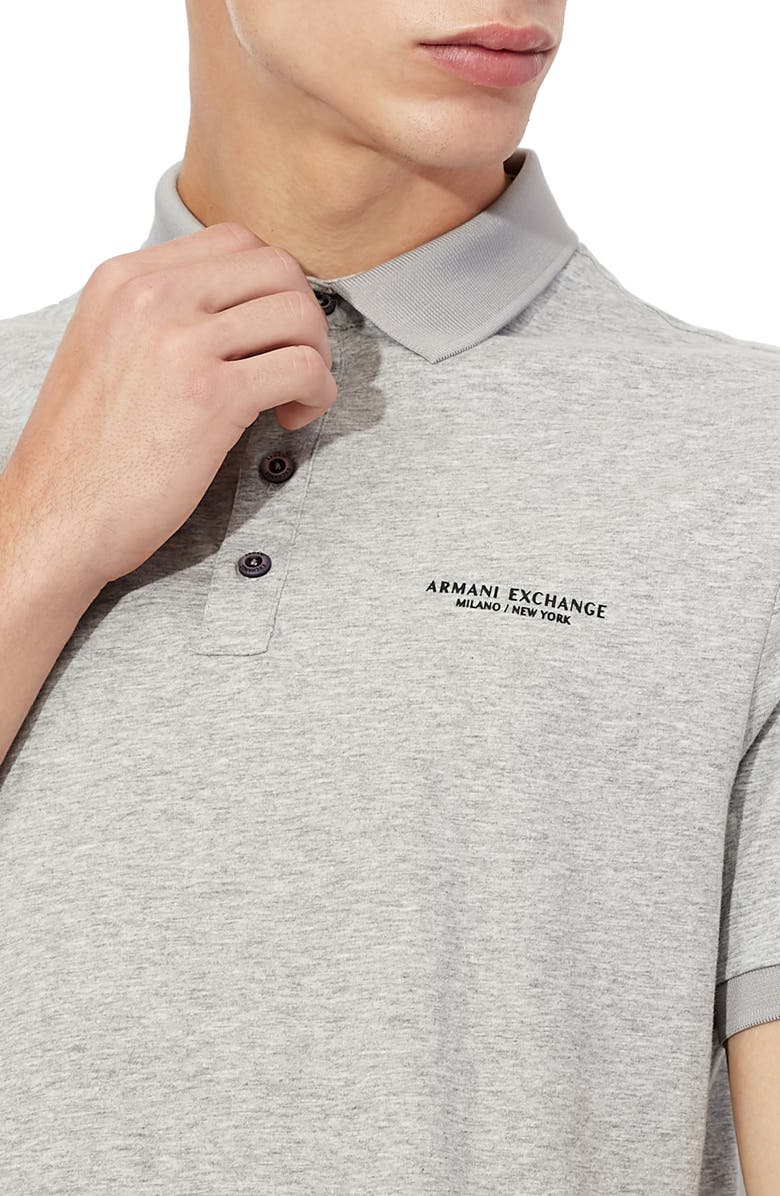 Armani Exchange Milano/New York Logo Polo, Alternate, color, 