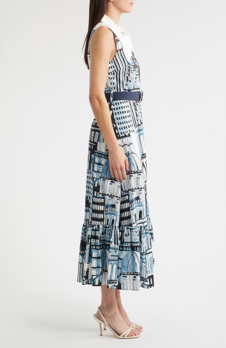 Elie Tahari Francia City of Dreams Belted Shirtdress, Alternate, color, 