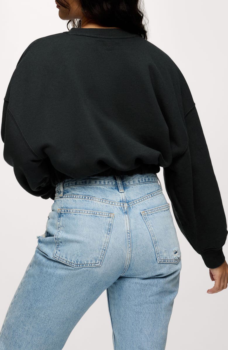 nuuds Cinch Waist Fleece Sweatshirt, Alternate, color, 