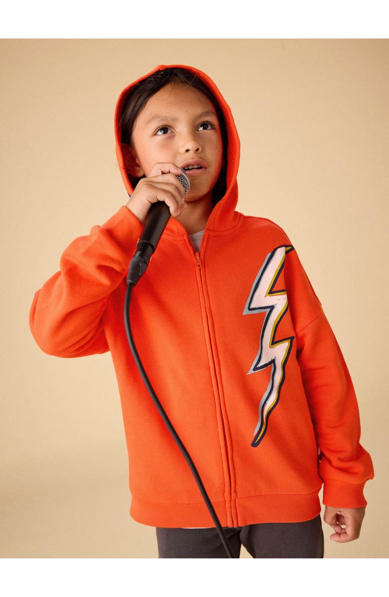 Tea Collection Lightning Bolt Easy Fit Hoodie, Alternate, color, Ray