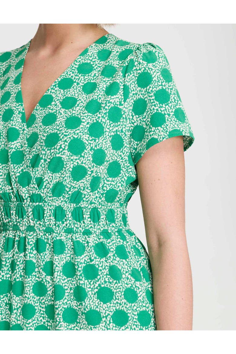 Petite Deena Wrap Midi Dress, Alternate, color, Green Spot