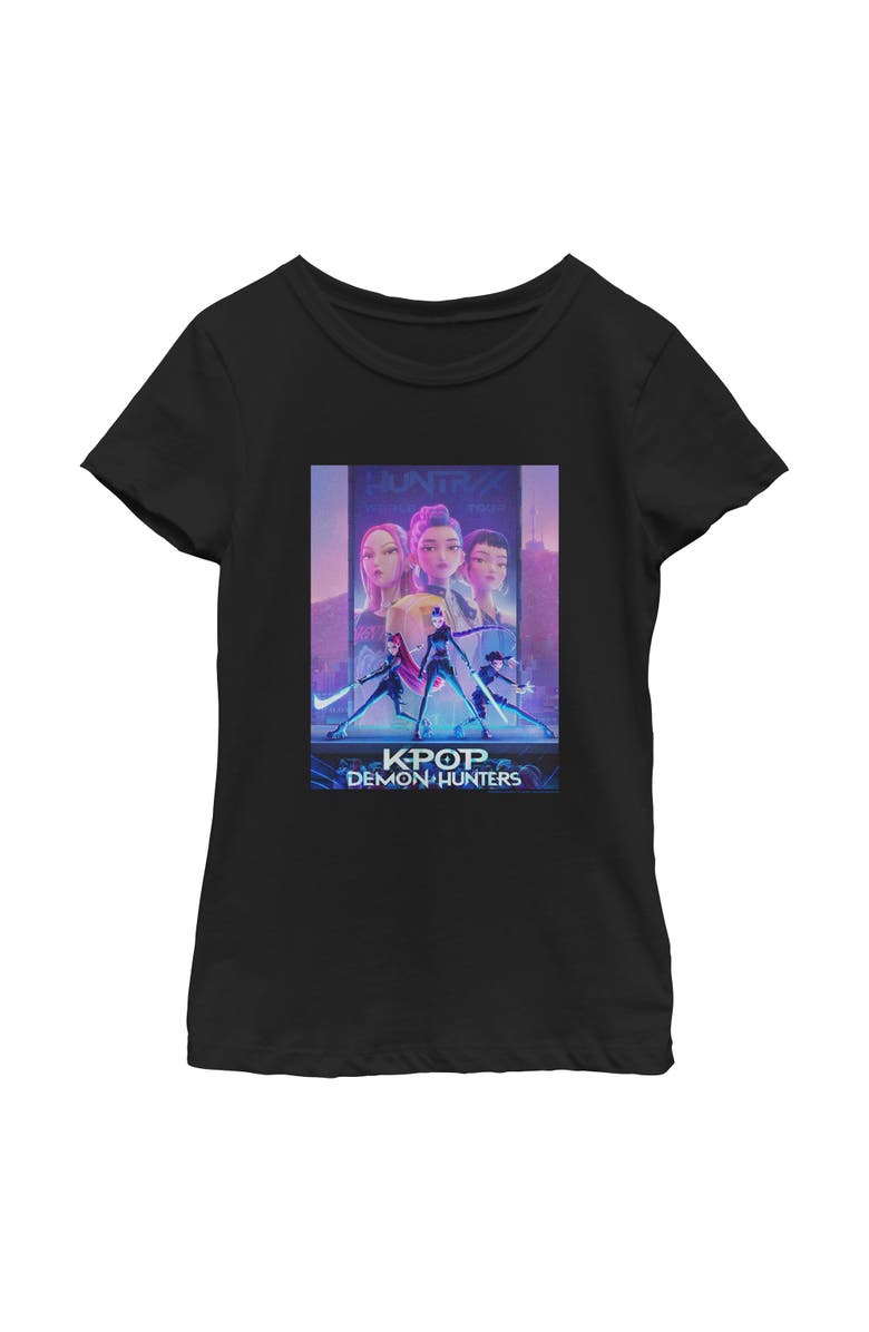 KPop Demon Hunters Girl's KPop Demon Hunters HUNTR/X World Tour Poster  Graphic T-Shirt, Main, color, Black