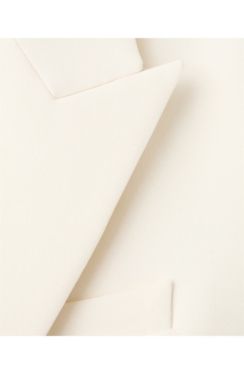 MANGO Fitted Double Breasted Blazer, Alternate, color, Ecru