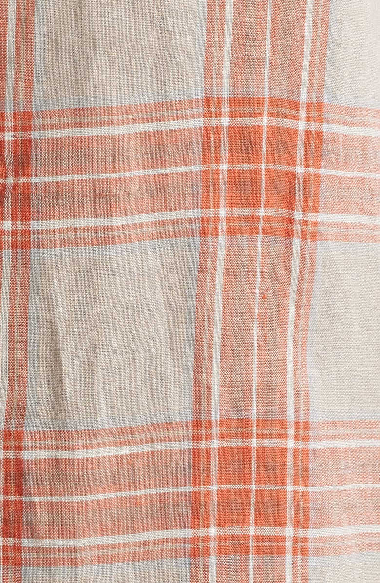 Billy Reid John Standard Fit Plaid Linen Button-Up Shirt, Alternate, color,