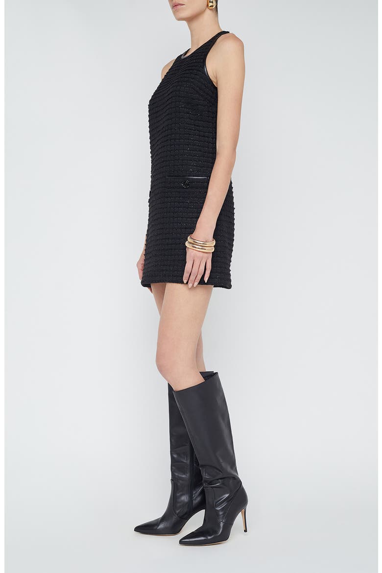 Florian Metallic Shift Minidress, Alternate, color, BLACKBLAC