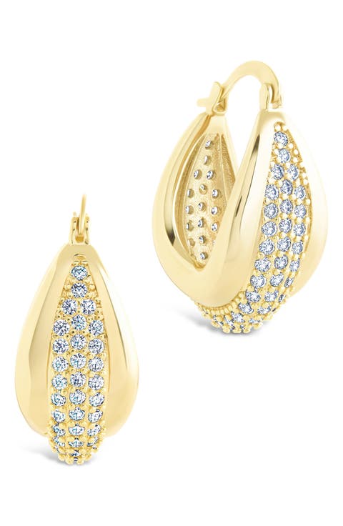 Philina Pavé Cubic Zirconia Hoop Earrings