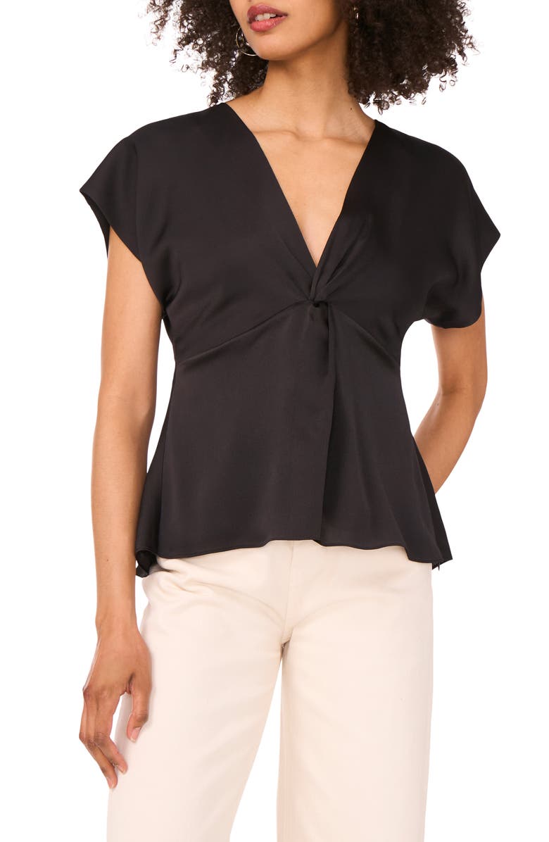 1.STATE Front Knot Peplum T-Shirt, Main, color,