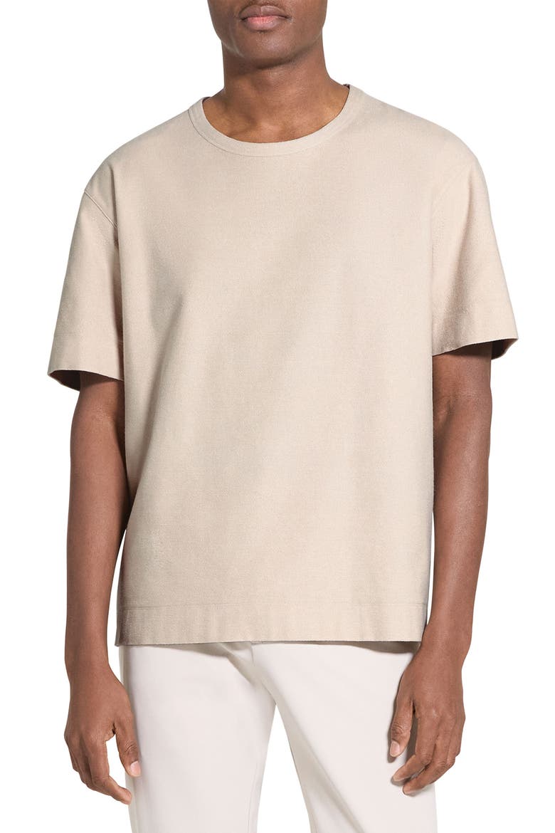 Boxy Terry Cloth T-Shirt, Main, color, WARM SILVER CLOUD