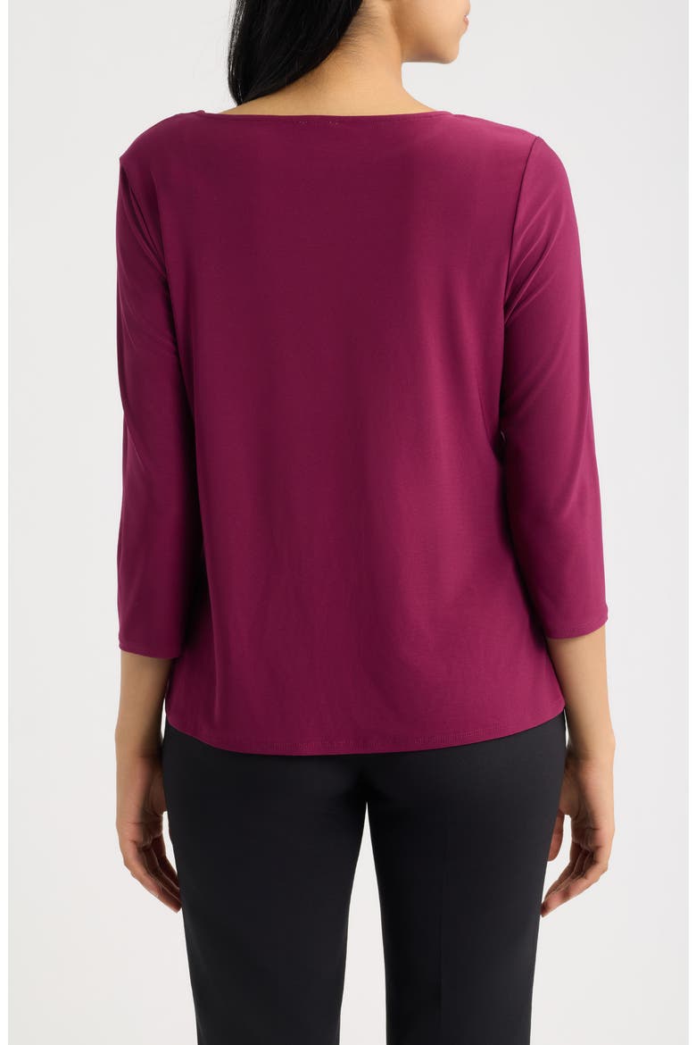 Asymmetric Button Hem Top, Alternate, color, CHIANTI