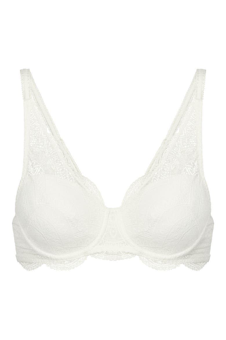 Karma Underwire Lace Demi Bra, Main, color, IVORY