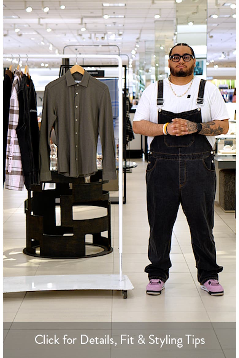 Slim Fit Cotton Piqué Button-Up Shirt video