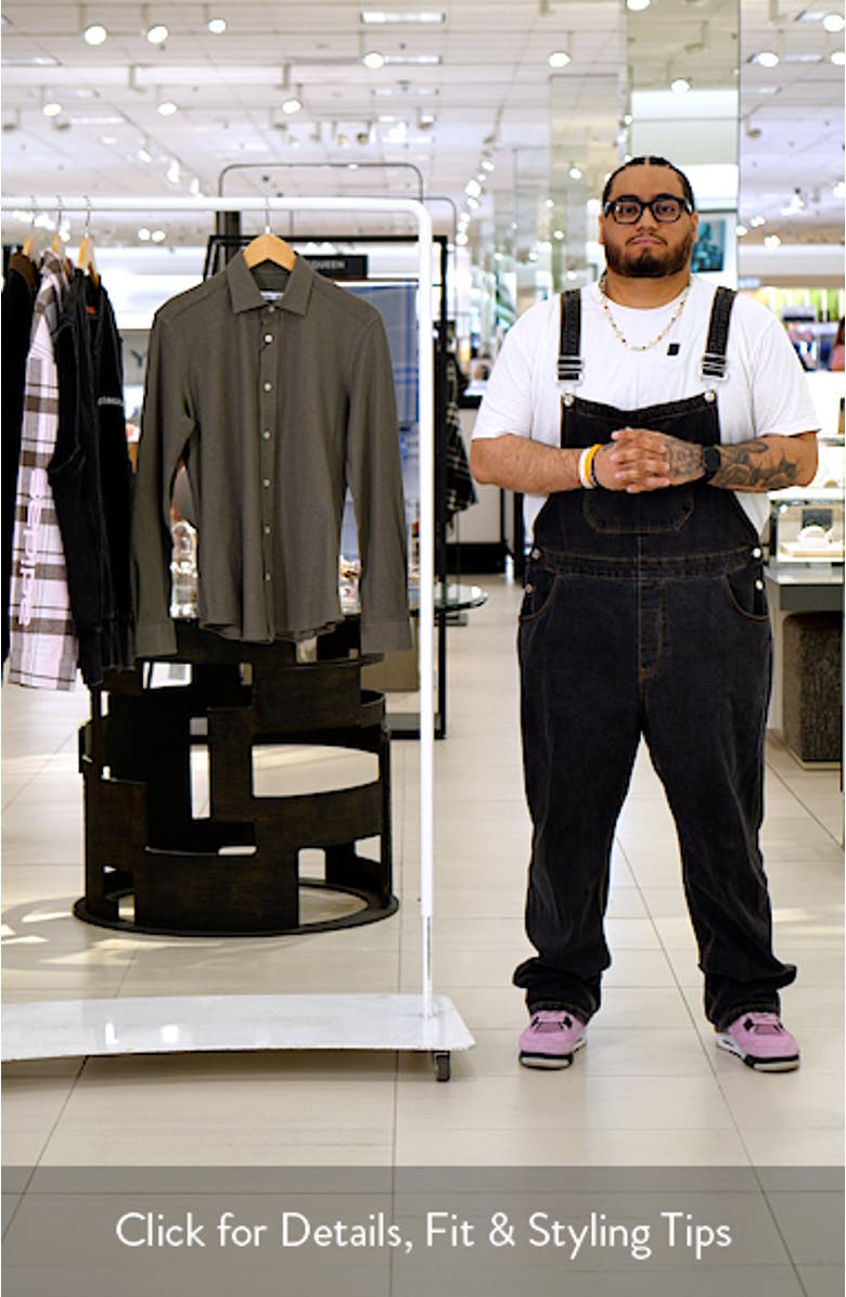 Slim Fit Cotton Piqué Button-Up Shirt, sales video thumbnail