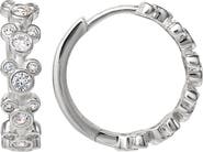 Disney Silver Plated Cubic Zirconia Endless Hoop Earrings
