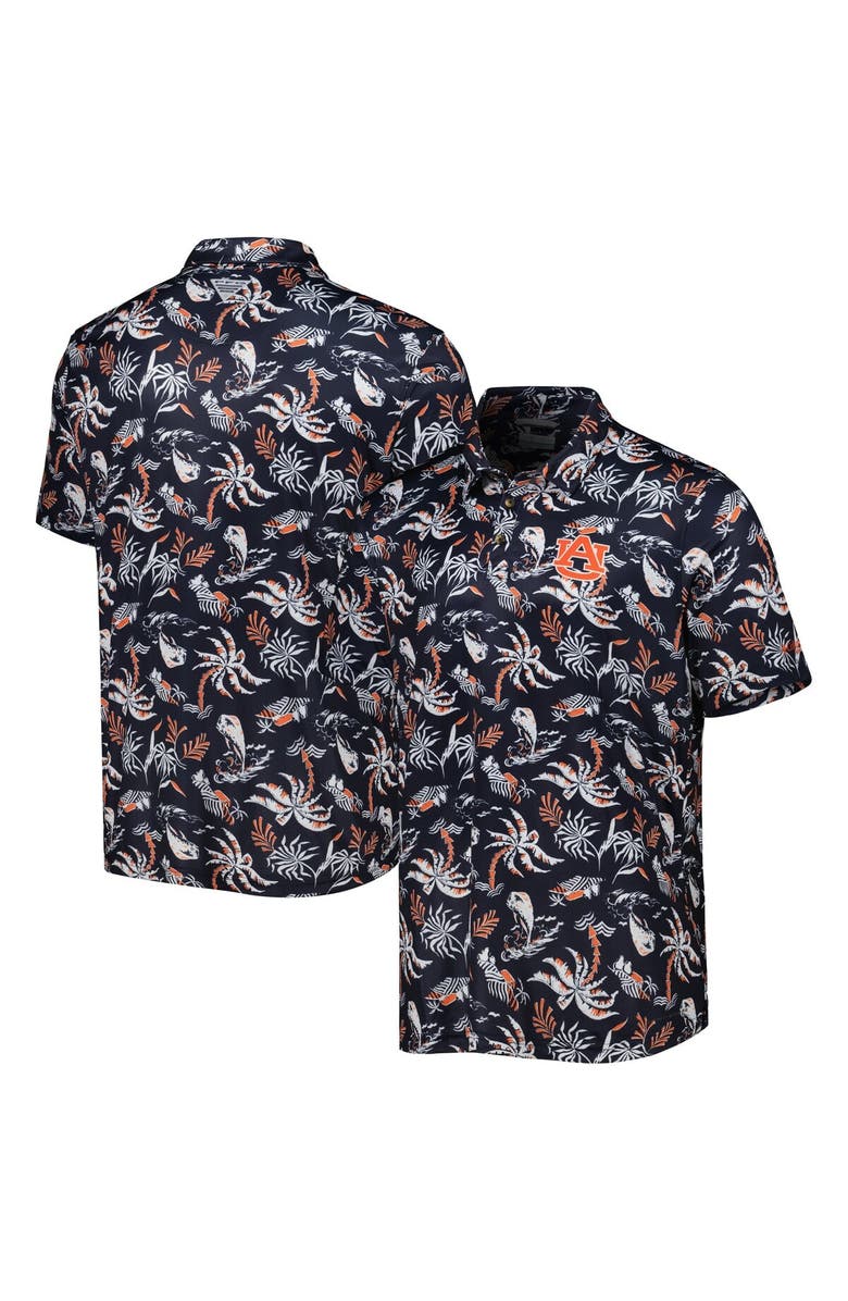 Columbia Men's Columbia Navy Auburn Tigers Super Terminal Tackle Omni-Shade Polo, Main, color, Navy