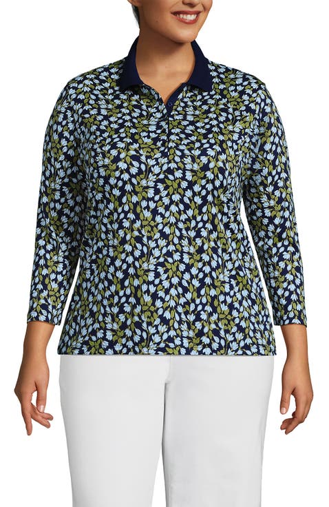 3/4 Sleeve Supima Cotton Polo Shirt