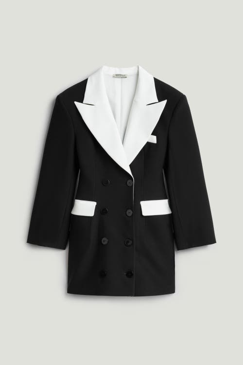 Nocturne Double-breasted Blazer Mini Dress In Black