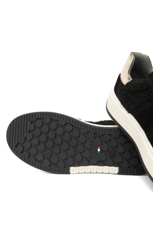 Nerogiardini Retro Faux Shearling Sneaker In Black