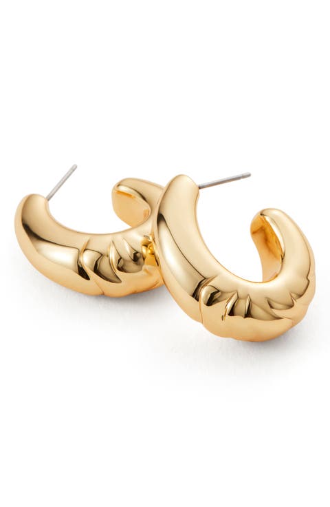 Nelle Slim Hoop Earrings