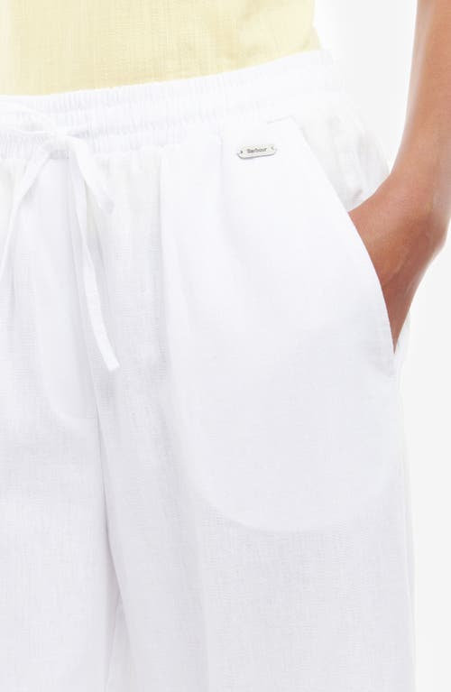 BARBOUR BARBOUR CHRISTIE COTTON & LINEN DRAWSTRING PANTS 