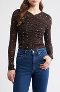 Rails Georgina Dot Ruched Top