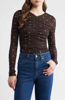 Rails Georgina Dot Ruched Top