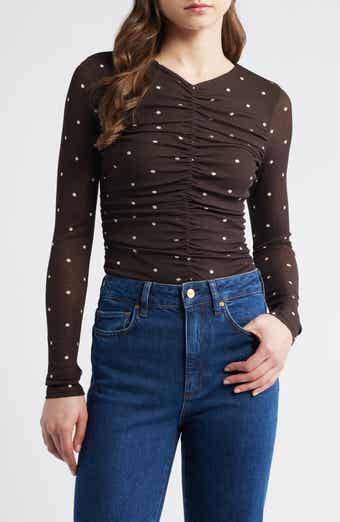 Rails Georgina Dot Ruched Top