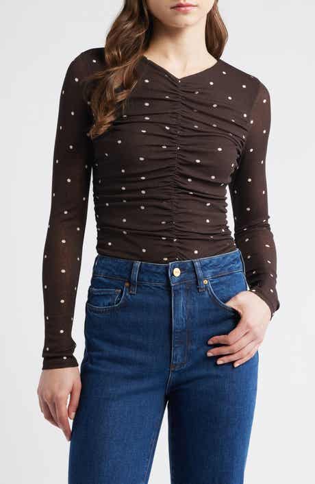 Rails Georgina Dot Ruched Top