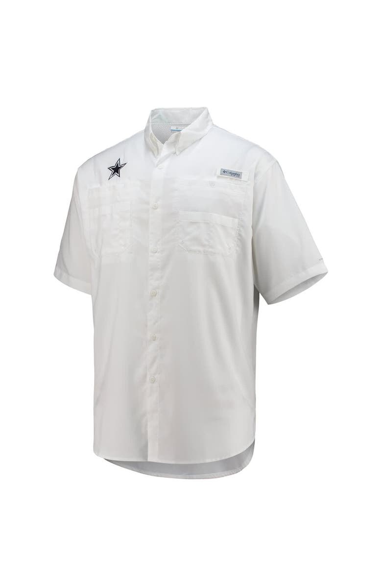 Columbia Men's Columbia White Dallas Cowboys Tamiami Omni-Shade Button-Down Short Sleeve Shirt, Alternate, color, White