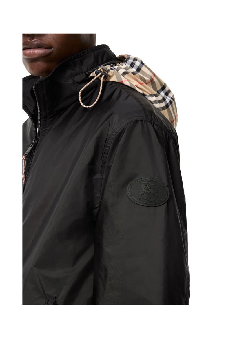 Nylon Newington Hooded Jacket, Alternate, color, Black