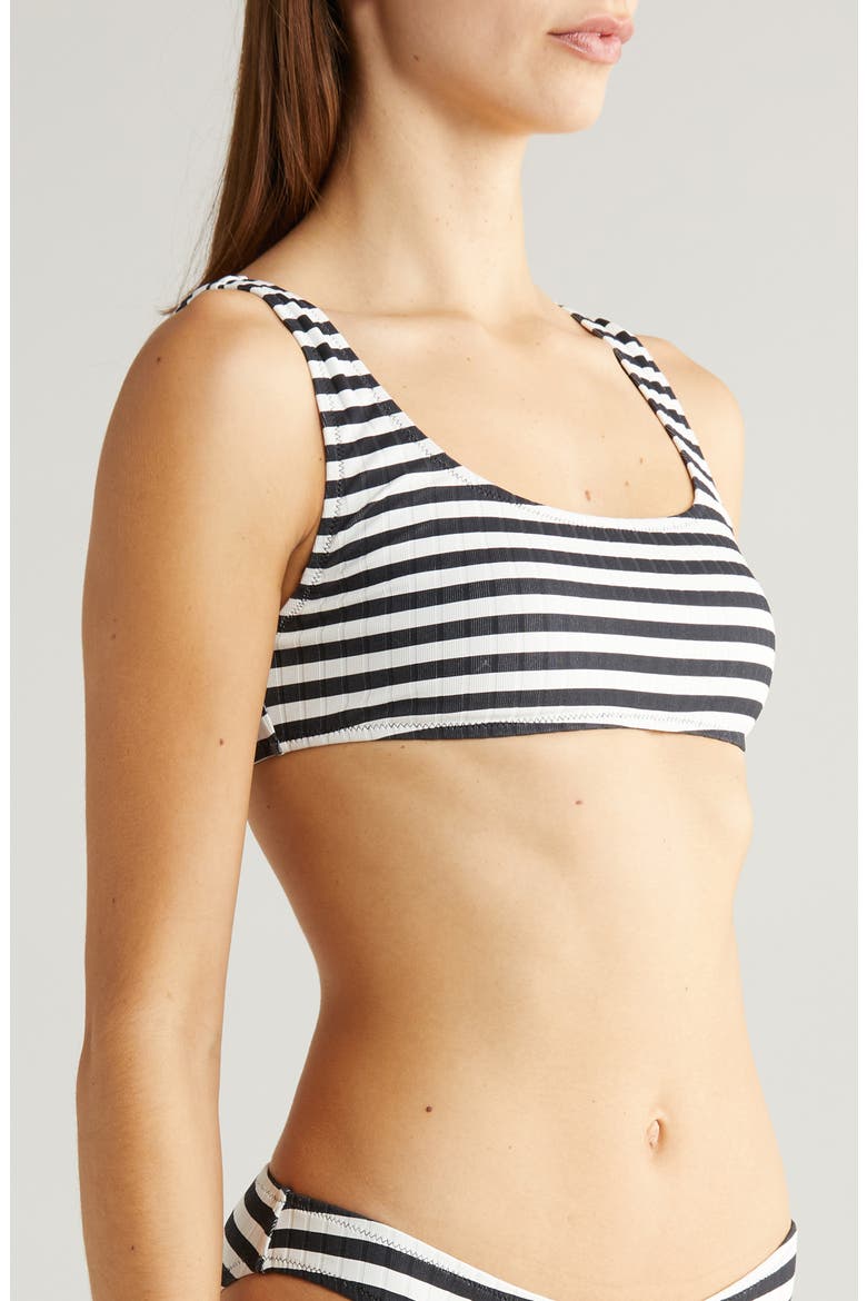 The Elle Bikini Top, Alternate, color, BLACKOUT X MARSHMALLOW