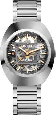 RADO Diastar Skeleton Automatic Bracelet Watch, 38mm