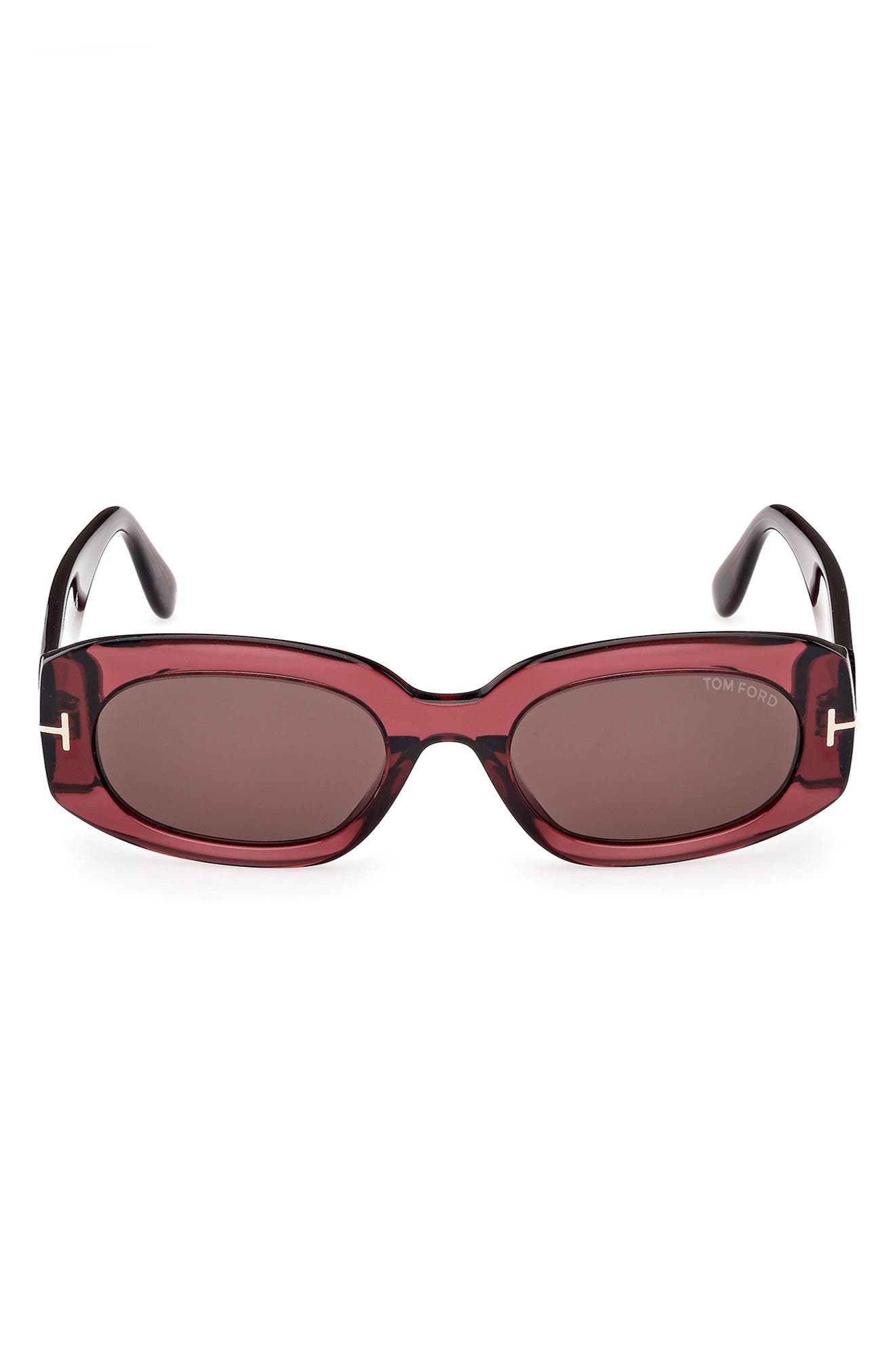 Tom Ford Cielle 52mm Oval Sunglasses In Burgundy