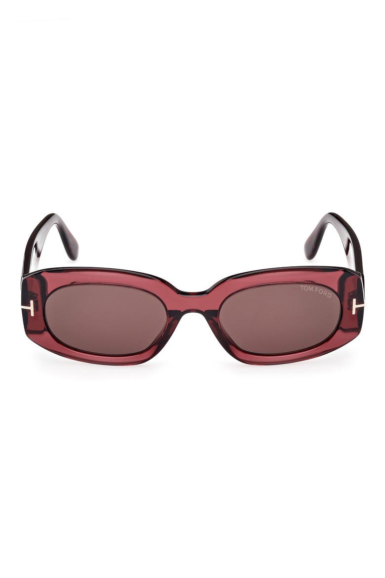 Cielle 52mm Oval Sunglasses, Main, color, TRANSPARENT WINE / T LOGO