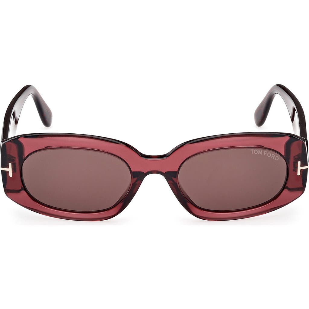 Tom Ford Cielle 52mm Oval Sunglasses In Burgundy
