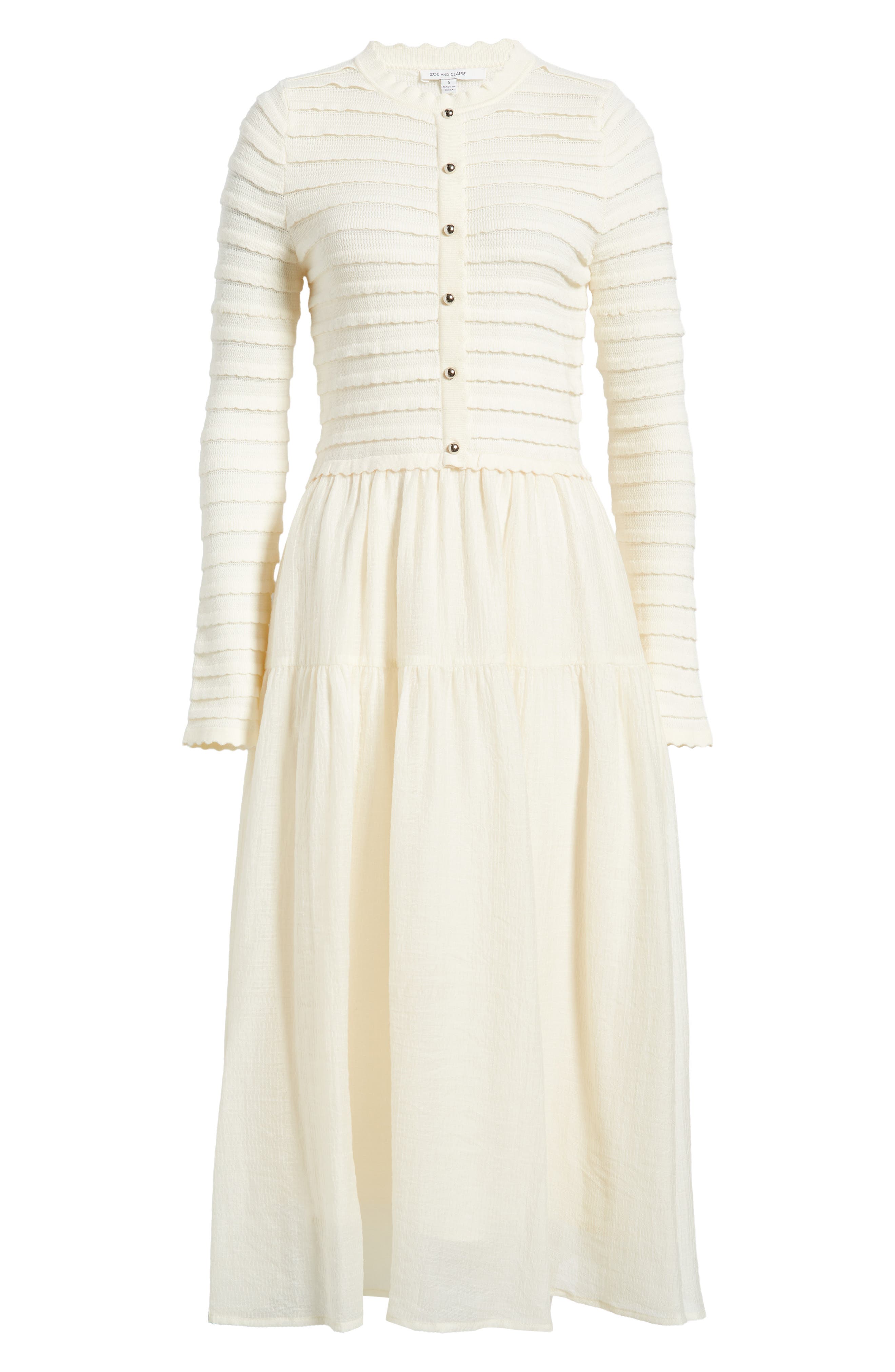 long sleeve scallop dress Illusion Long Sleeve Scallop Neck Wedding Dress