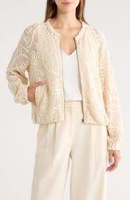 ASTR the Label Aeva Embroidered Floral Lace Jacket