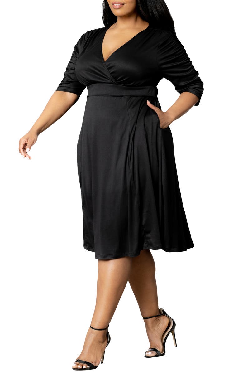 Kiyonna Gabriella Print Jersey A-Line Dress, Alternate, color, 