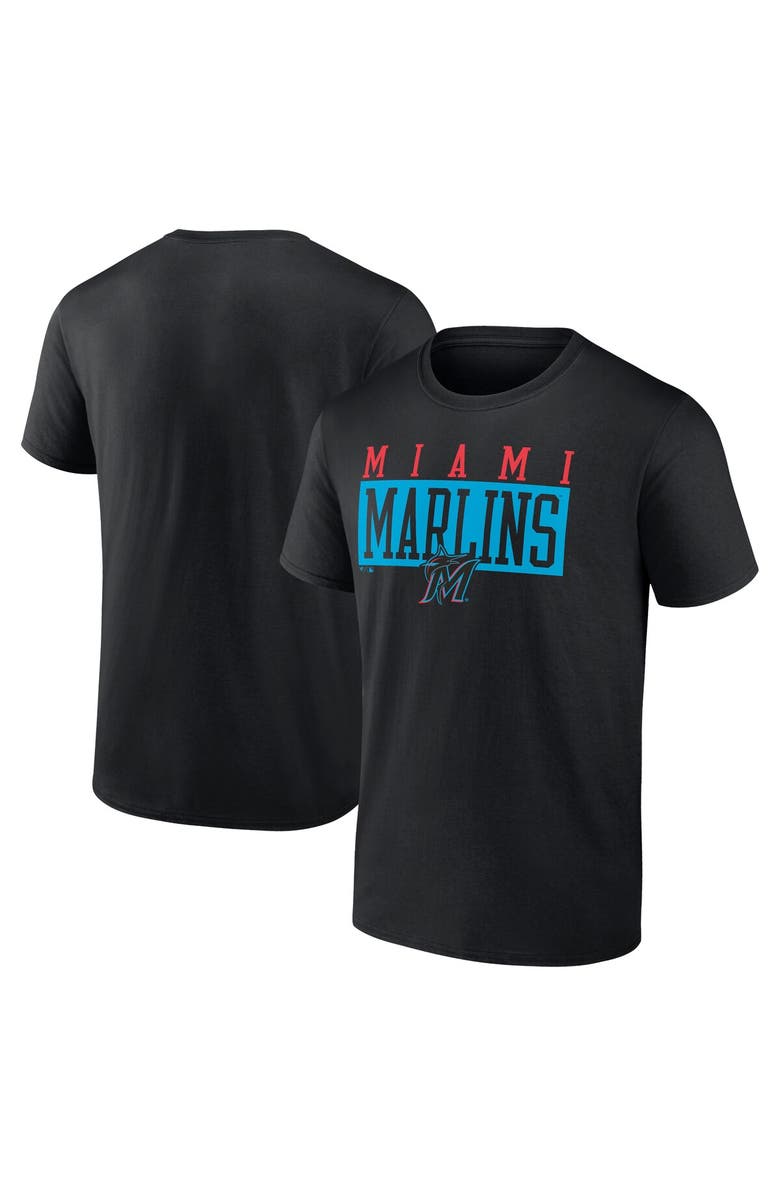 FANATICS Men's Fanatics Black Miami Marlins Hard To Beat T-Shirt, Alternate, color, 