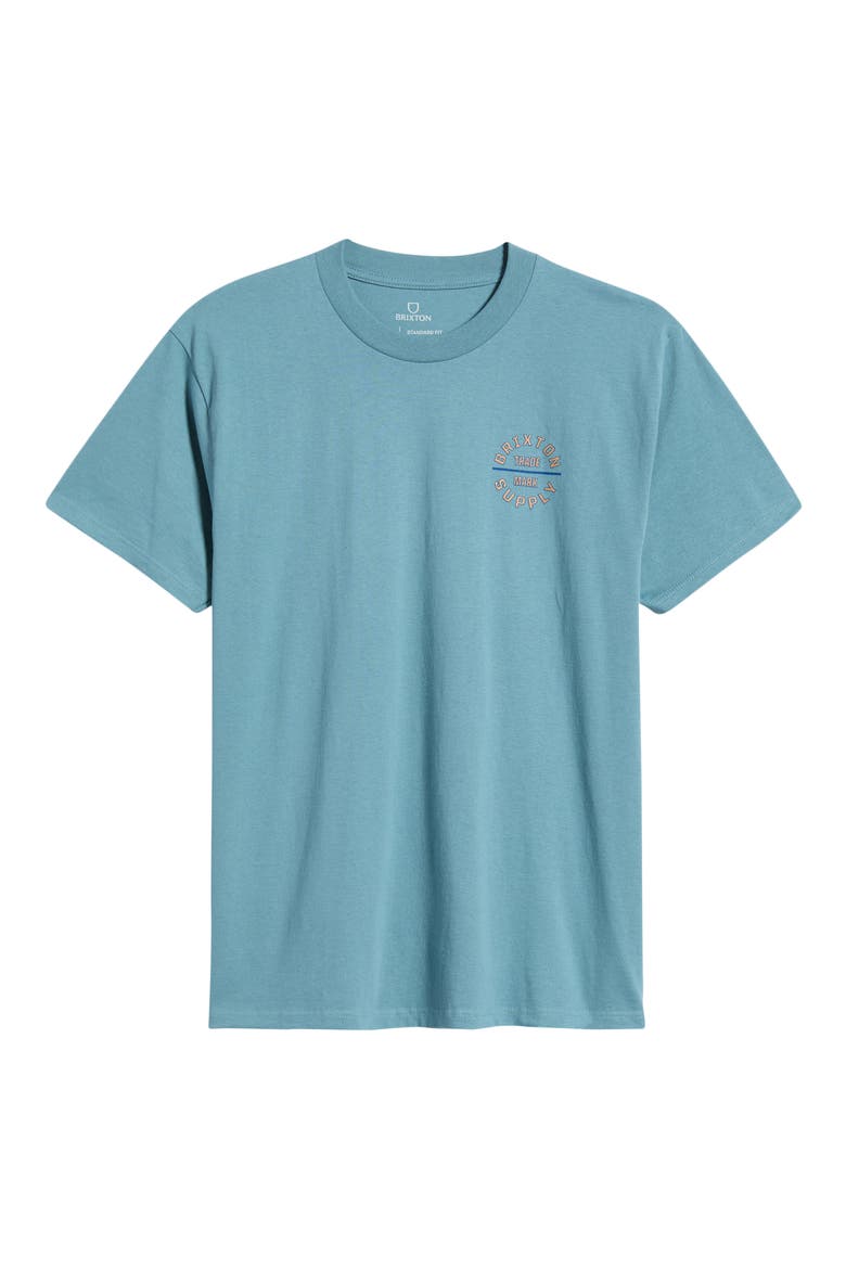 Oath V Cotton Logo Graphic T-Shirt, Alternate, color, OCEAN BREEZE/LIGHT BROWN/BLACK