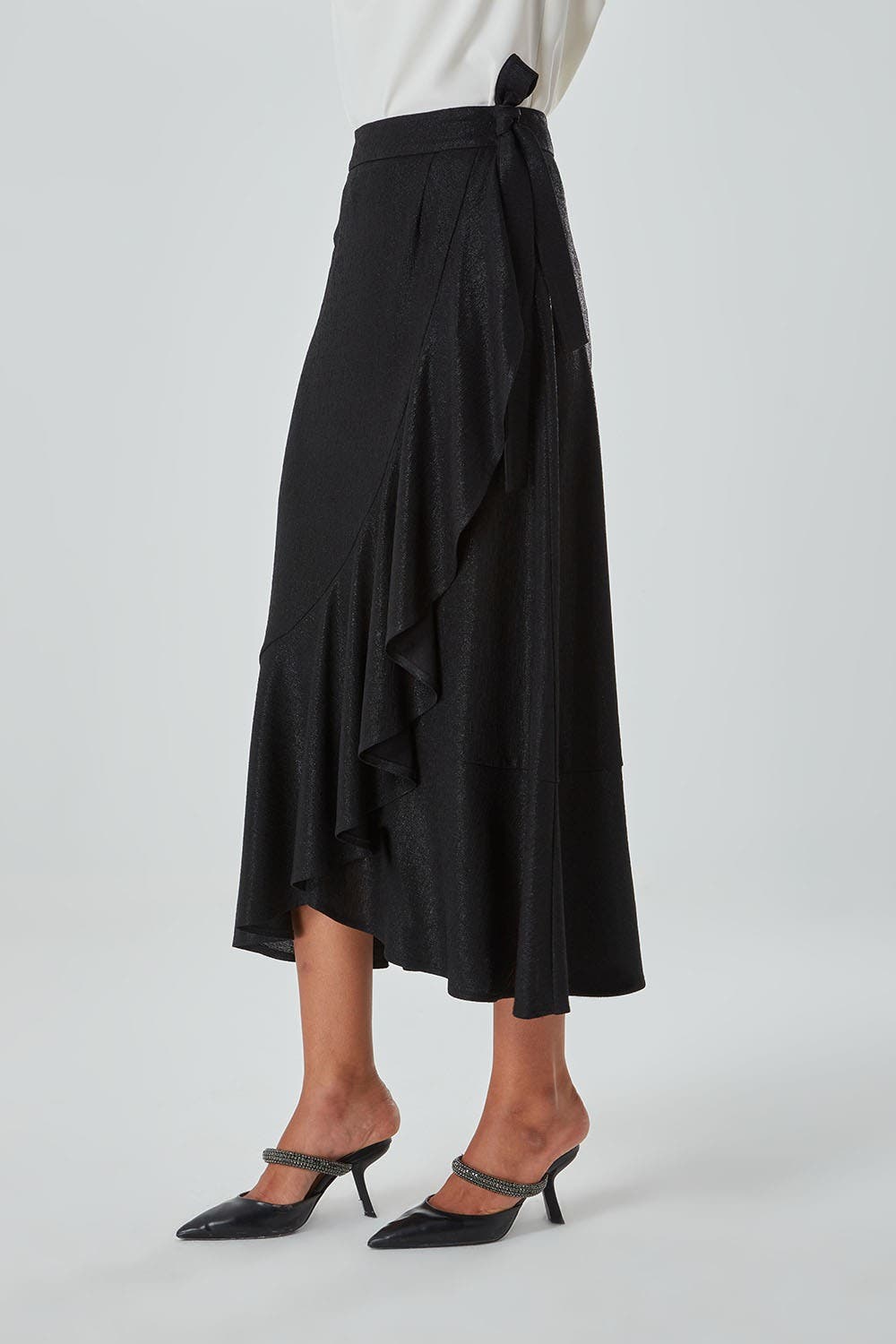 Ruffle Skirt - Black - image 2