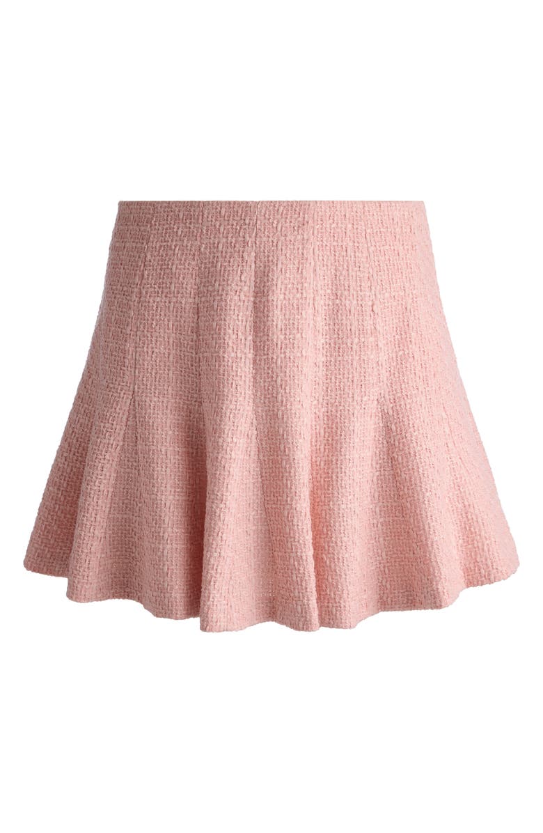 Alice + Olivia Zona High Waist Godet Miniskirt, Alternate, color, 