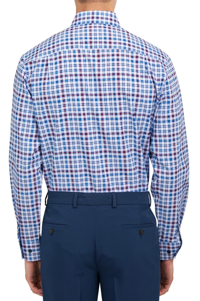 Check Performance Dress Shirt, Alternate, color, BLUE/ RED
