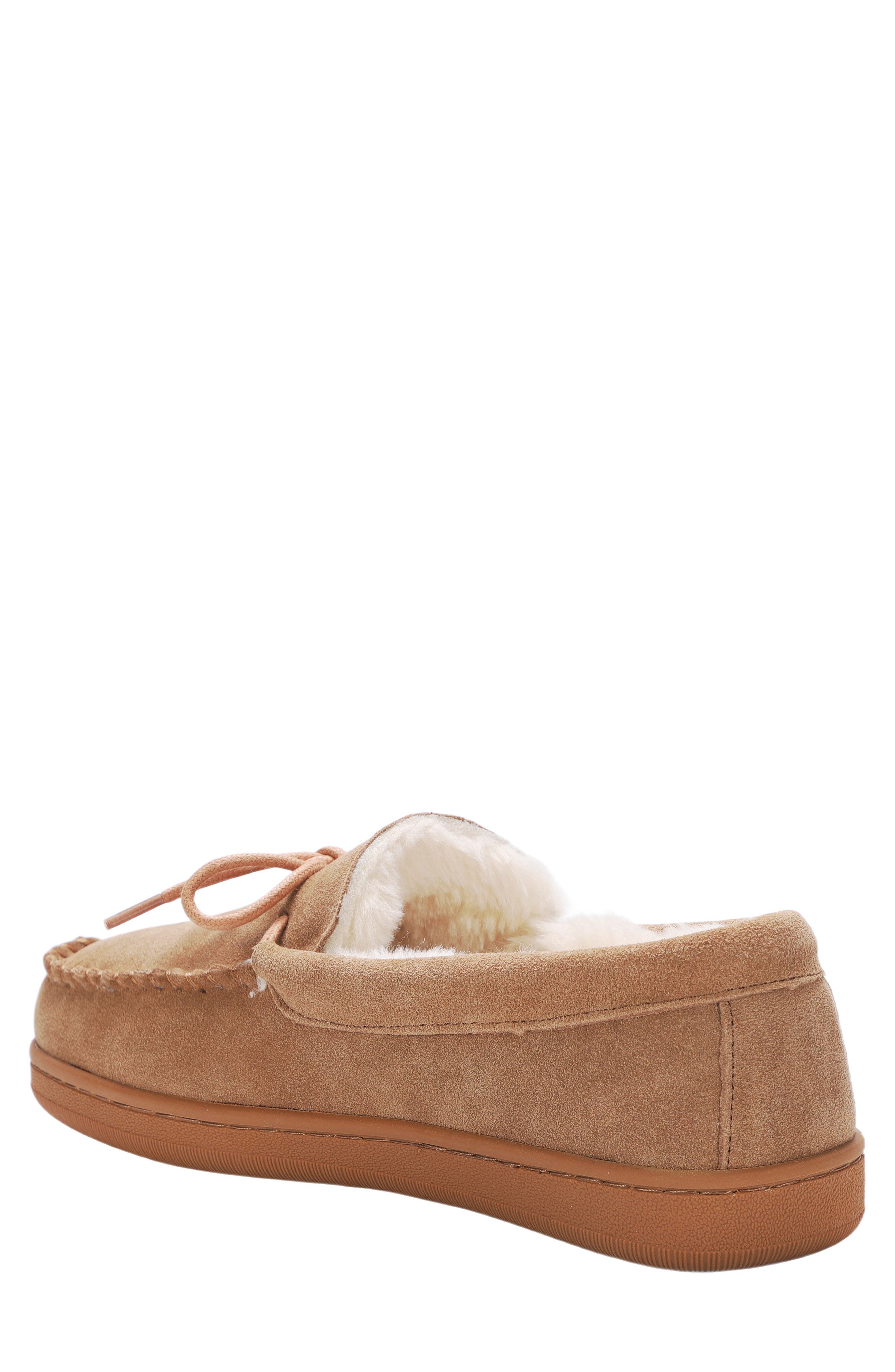 Mykos Theo Faux Shearling Slipper - Wide Width, Alternate, color, Chestnut