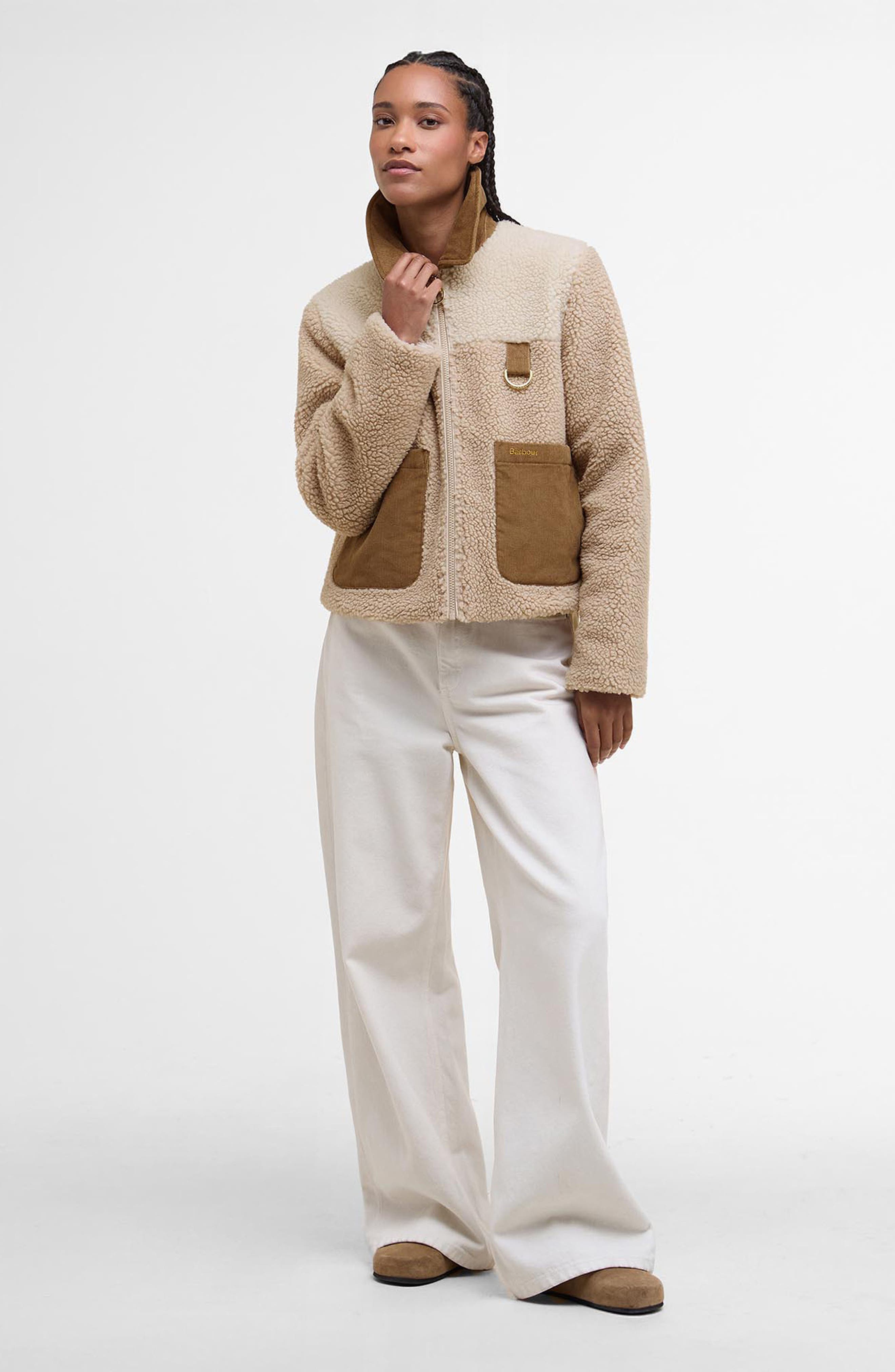Malena Faux Shearling Fleece Crop Jacket (Women) | Nordstromrack