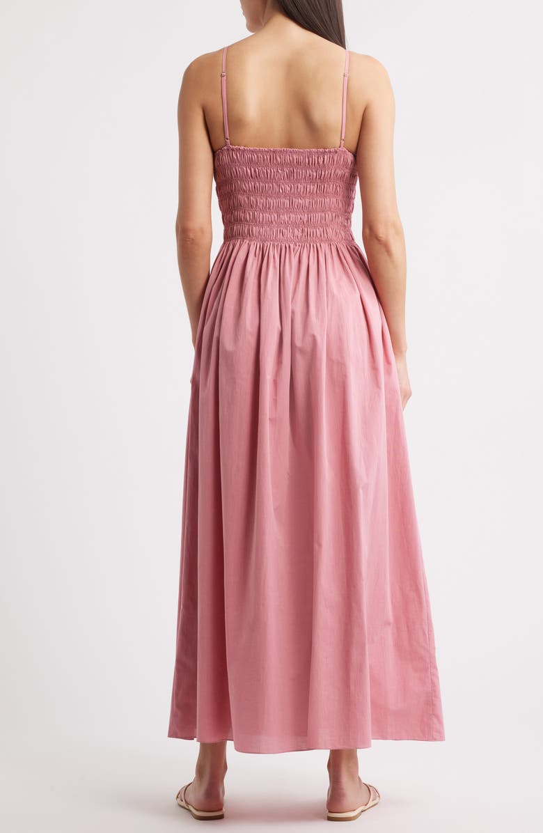 Faithfull the Brand Laia Sleeveless Smocked Maxi Dress, Alternate, color, Valentine