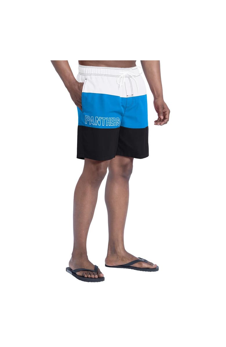 G-III SPORTS BY CARL BANKS Men's G-III Sports by Carl Banks  Black/Blue Carolina Panthers Sunrise Volley Swim Shorts, Alternate, color, Black