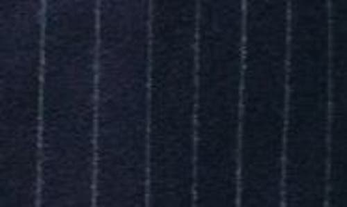 Hugo Boss Boss Huge Slim Fit Navy Pinstripe Wool Suit In Blue