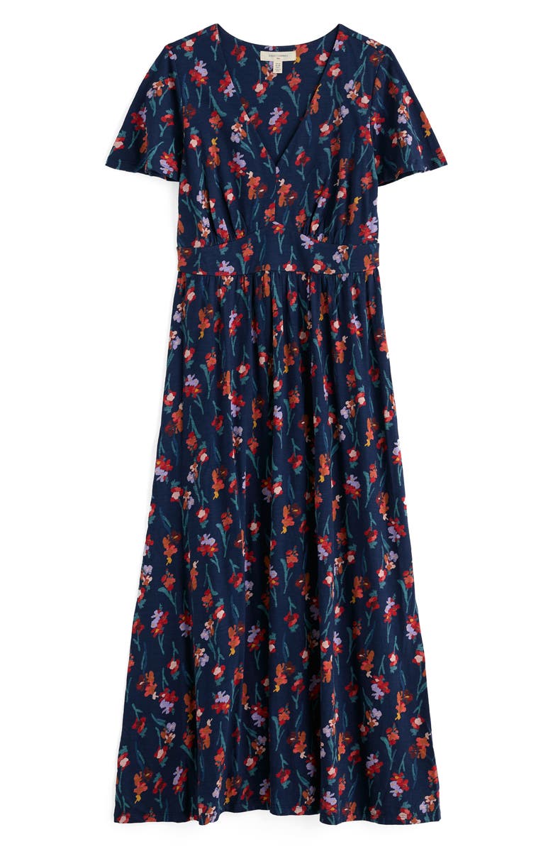 Seasalt Cornwall Chateaux Floral Organic Cotton Midi Dress, Alternate, color, Snapdragon Sea Cave